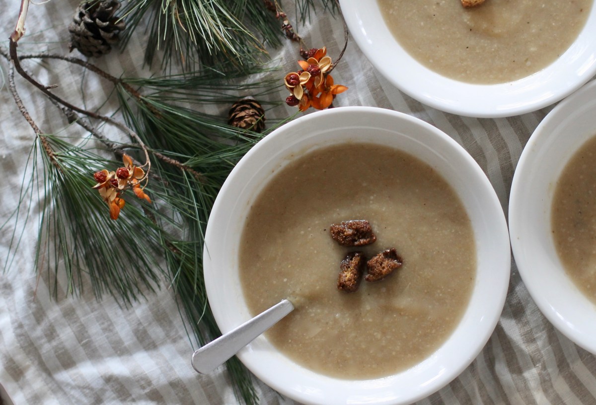 Creamy Celeriac Soup with&nbsp;croutons